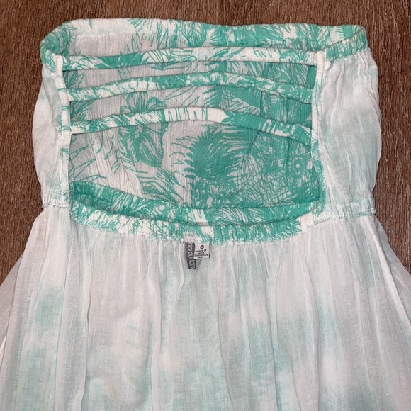 Rip Curl Green/White Tropical Print Hi-Lo Dress - Picture 13 of 15